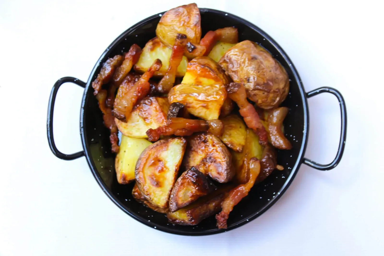 Padellino di patate al forno con guanciale